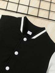 Boys Varsity Jacket Long Sleeve Letter Graphic