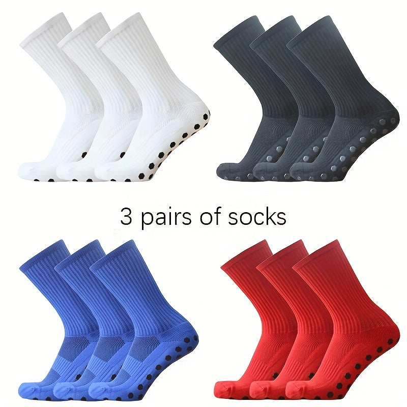 Non slip Hexagonal Silicone Football Socks for Men and Women