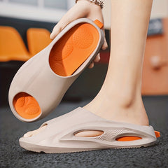 Men's Non Slip Platform Slides Soft Sole Cloud Slides Indoor Outdoor