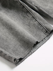 Men's Denim Shorts with Pockets for Summer Casual Wear