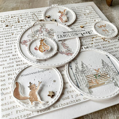 Circle Stitched Embroidery Frame Metal Cutting Dies for Joy Scrapbooking Car
