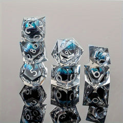 7pcs Dragon Eye Sharp Edge Polyhedral Dice Set for Role Playing