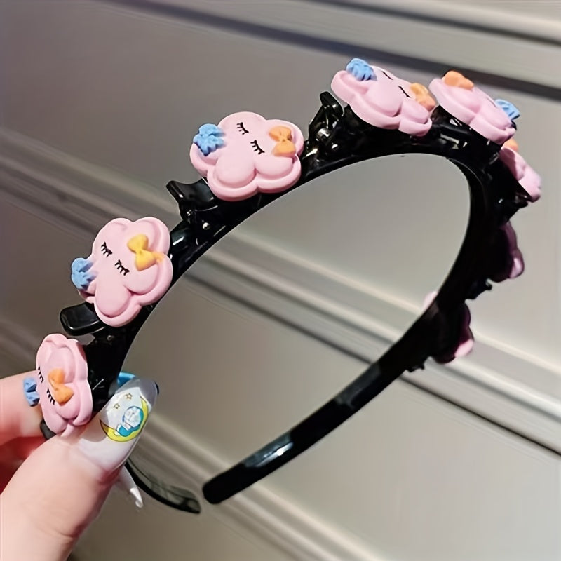 Flower Decor Headband Hair Clip Press Hair Wash Face Headband