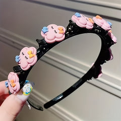Flower Decor Headband Hair Clip Press Hair Wash Face Headband