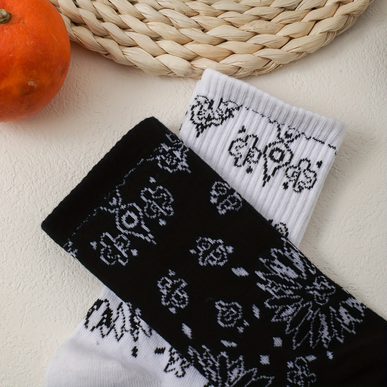 Geometric Pattern Mid Tube Socks for Women