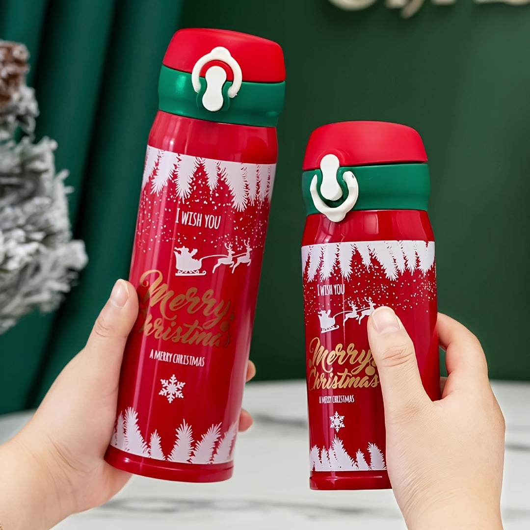Christmas Printed Insulation Water Cup Stainless Steel Bottle 500ml