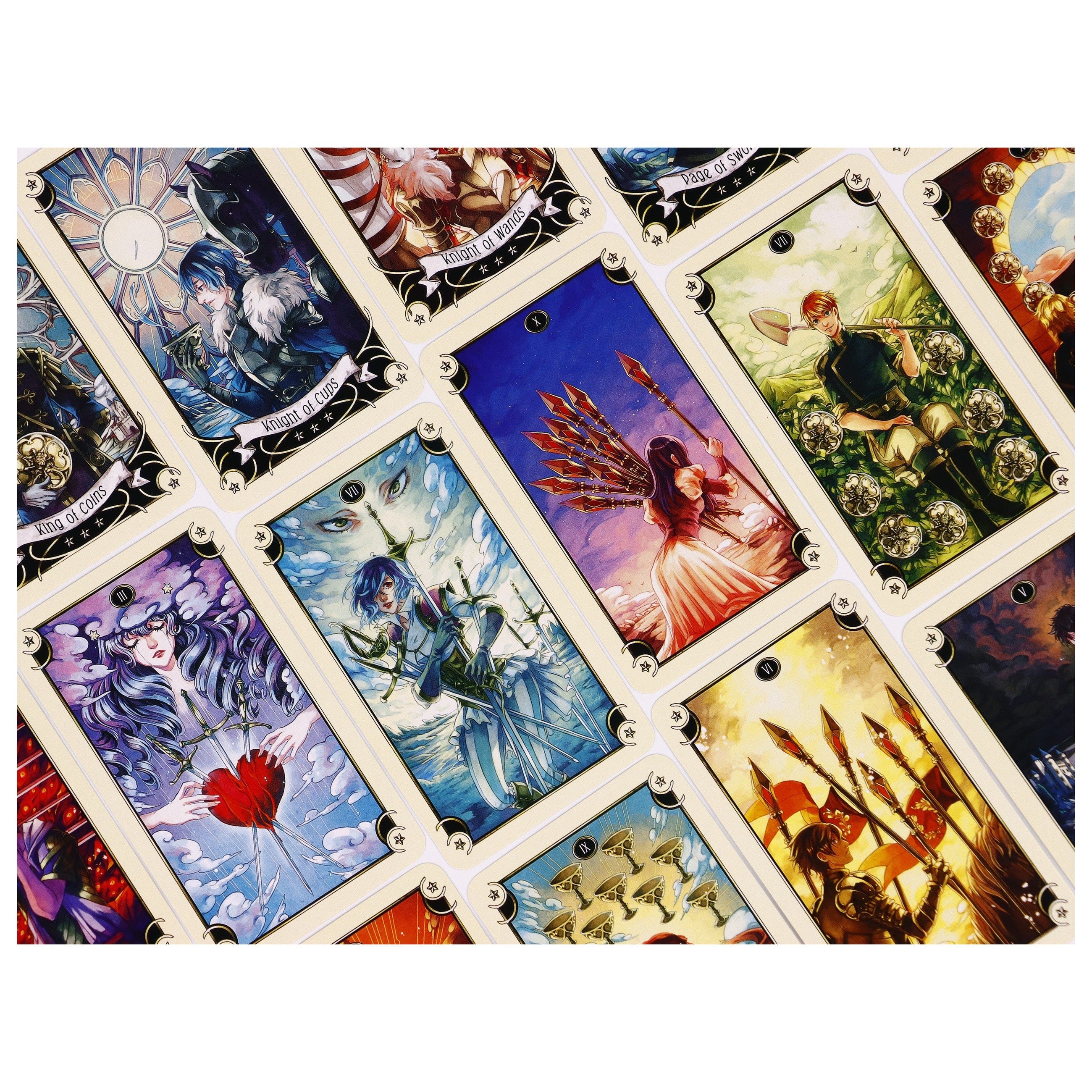 Mystical Manga Tarot Card Set with Guide - Outdoor Camping Game