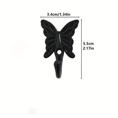 Heavy Craft Butterfly Vintage Coat Hook Antique Bronze Wall Hanger