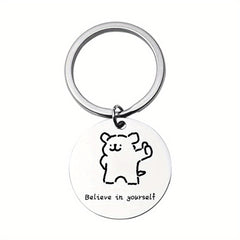 Line Puppy Stainless Steel Keychain For Boys
