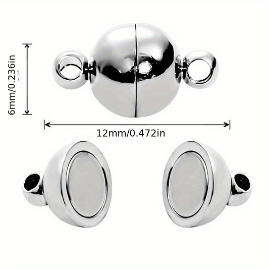 10 Pcs 8mm Magnetic Clasps for Bracelets, Necklaces DIY