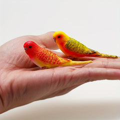 Realistic Parrot Figurines for Micro Landscape Decoration