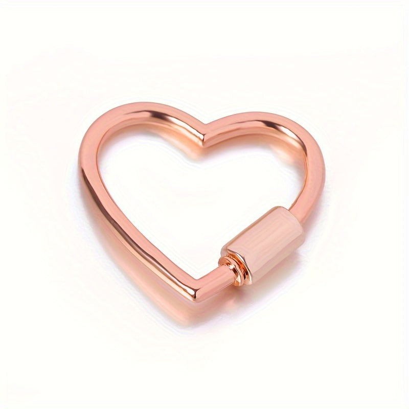 Heart Metal Buckle Keychain DIY Bag Wallet Keyring
