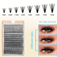 320pcs Natural DD Curling False Eyelash Extension Kit with Lash Curler