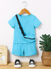 Toddler Boys Casual Short Sleeve T-shirt and Shorts Set