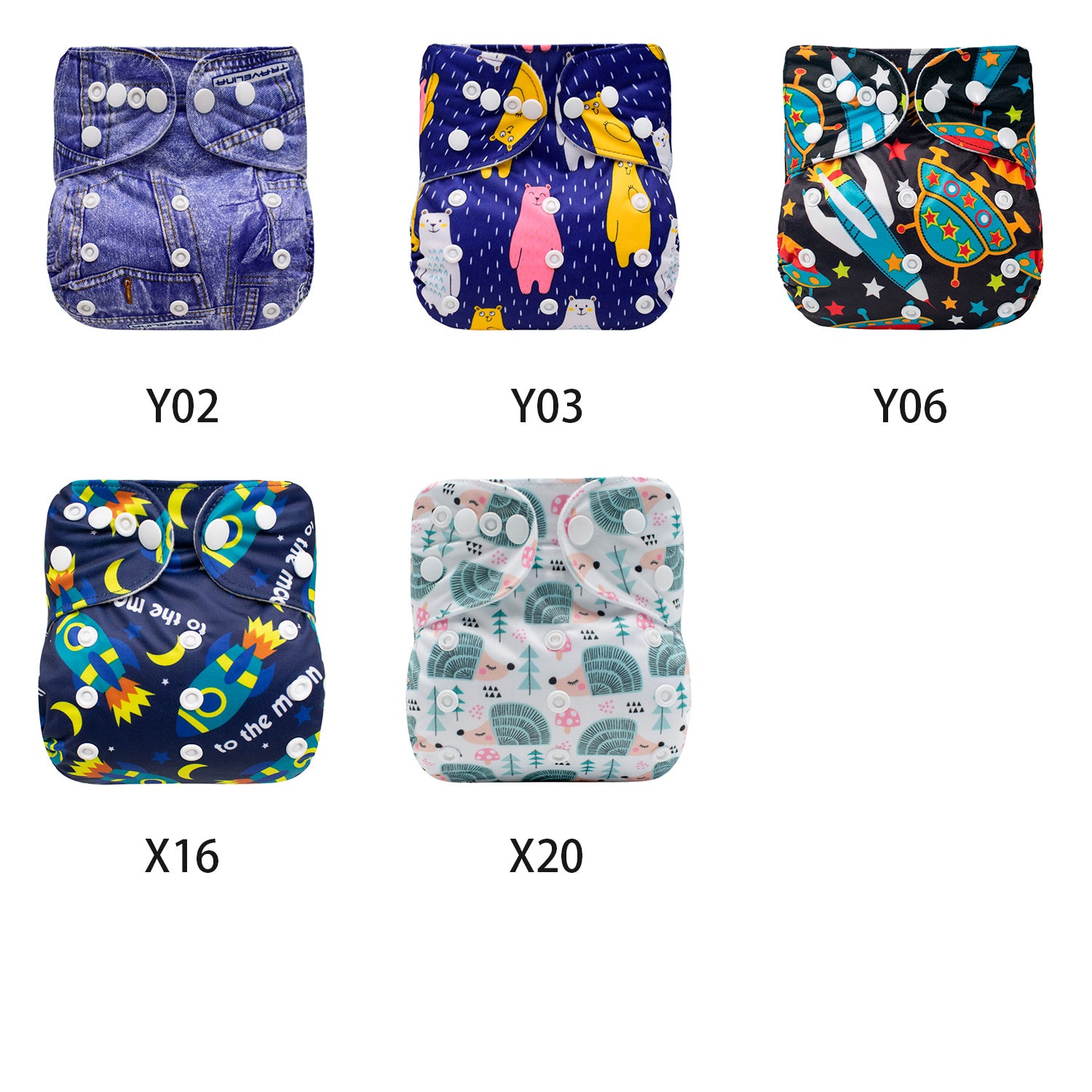 Adjustable Pocket Diapers for Baby Girls & Boys 3-15kg
