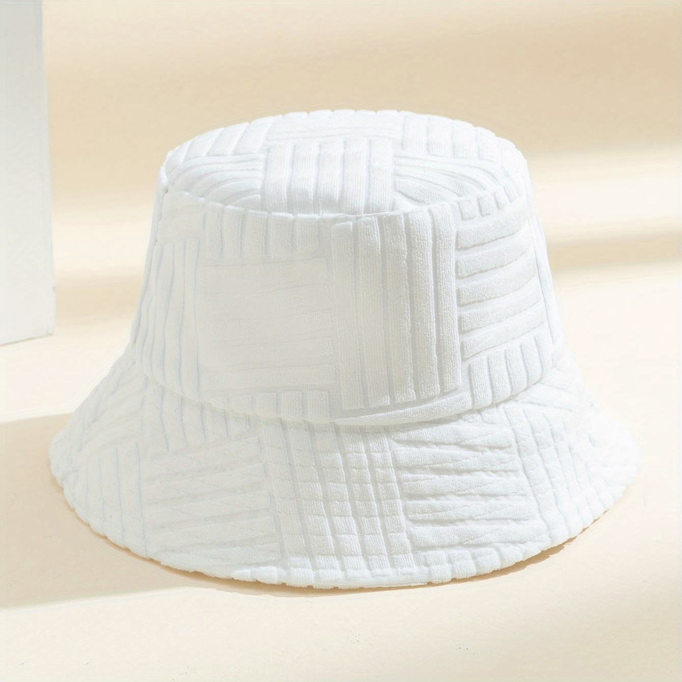 Striped Jacquard Bucket Hat Unisex Candy Sunshade Basin Hat Lightweight Fisherma