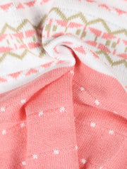 2pcs Baby Preppy Style Knitwear Set Girls Cotton Sweater & Shorts