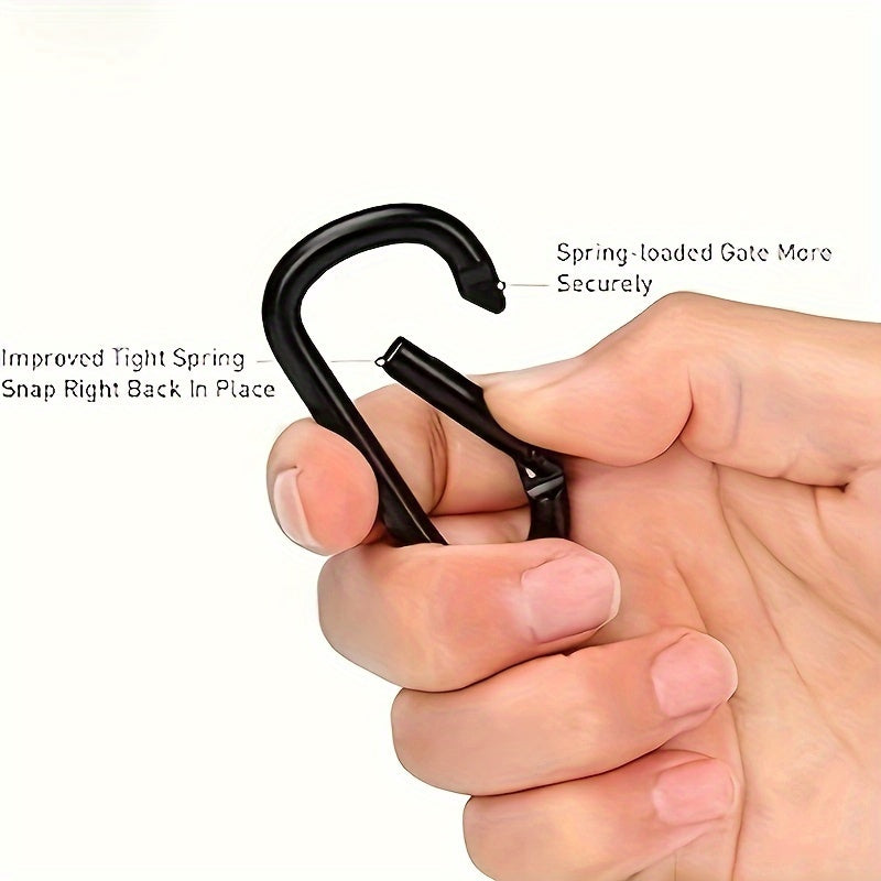 6pcs Aluminum Carabiners for Outdoor Climbing and Daily Wear