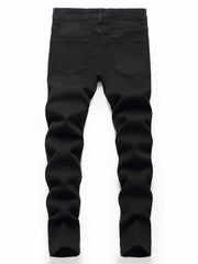 Boys Stretch Jeans Skinny Slim Fit Distressed Denim Pants