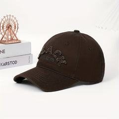 Retro Washed Letters Embroidery Baseball Cap