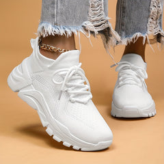 Women's Mesh Tennis Sports Shoes Lightweight Platform Travel Shoes