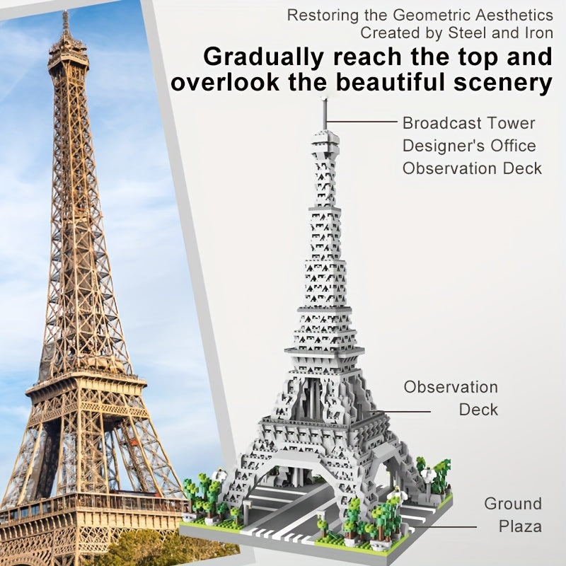 Eiffel Tower Micro Building Block Set High Difficulty Halloween Toy