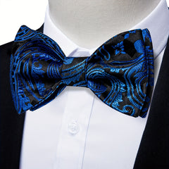 Men's Silk Paisley Bow Tie Set for Wedding Formal Event