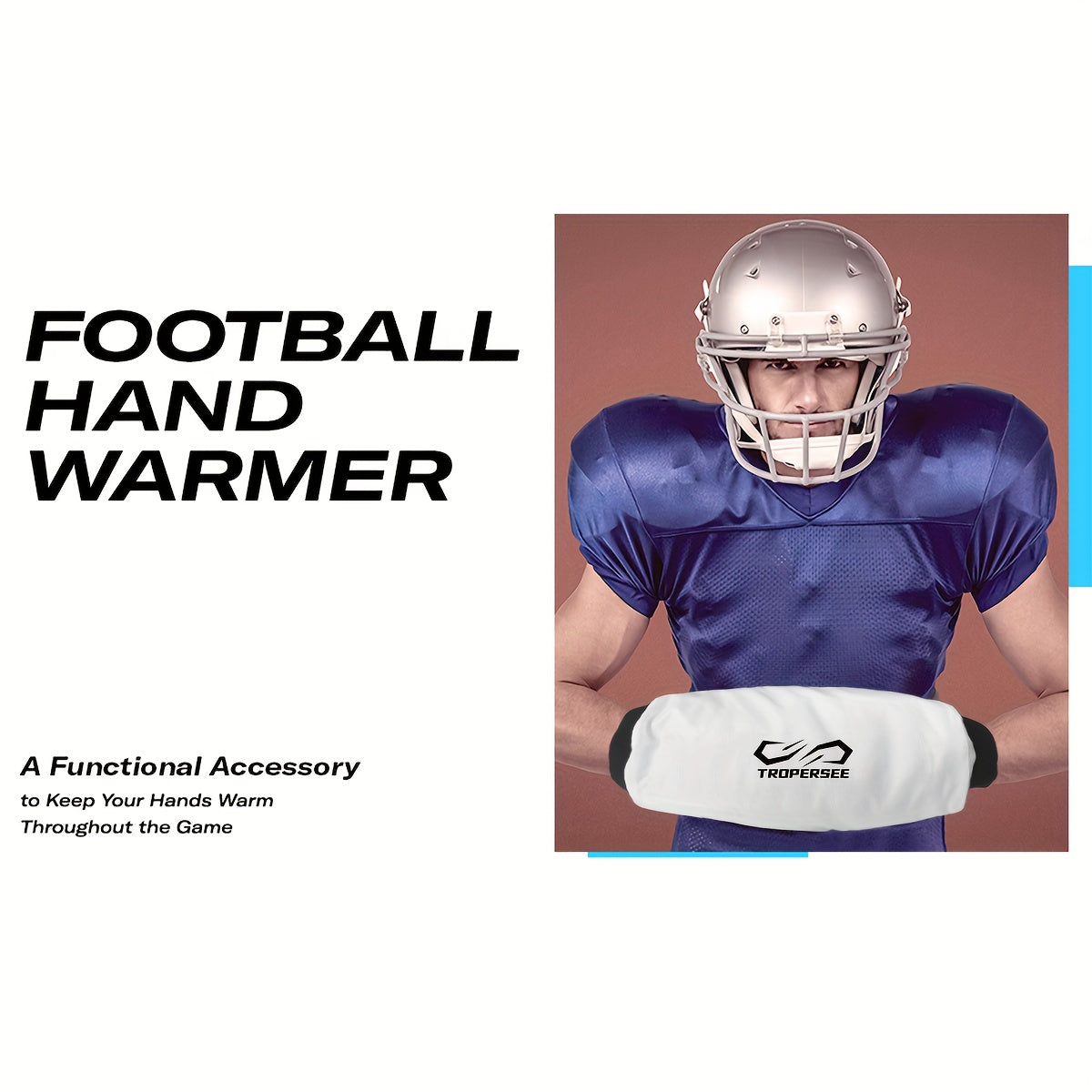 TROPERSEE Football Hand Warmer Lightweight Polyester Blend Reusable Hand Warmer