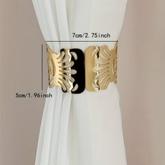 Alloy Leaf Pattern Curtain Buckle for Home Decor