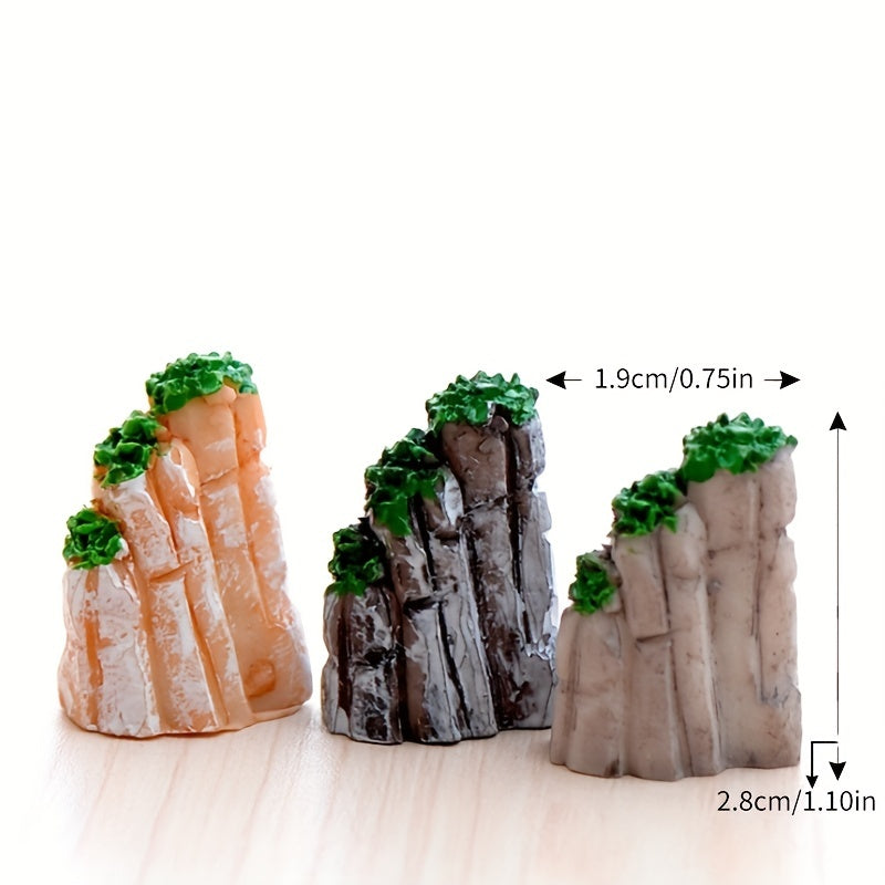 3pcs Rockery Ornaments Transform Garden into Fairytale