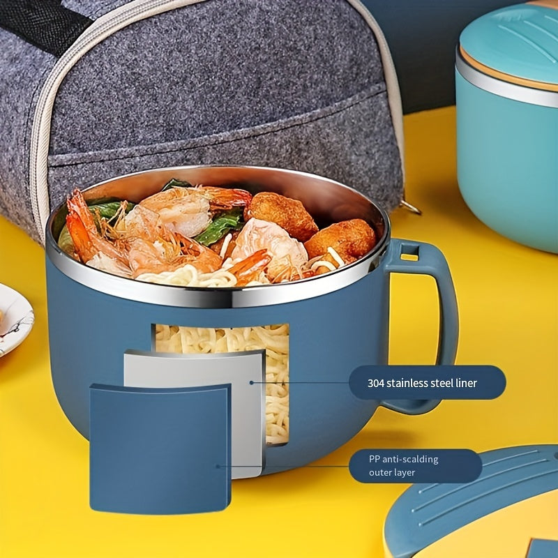 1300ml Portable Bowl With Handle for Camping Picnic