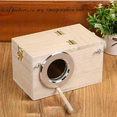 Wooden Pet Bird Nest Parrot Breeding Box Birdhouse Bridge - Pet Supplies