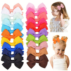 24pcs Children's Bow Hair Clip for Holiday Party Girls Ponytail Clip