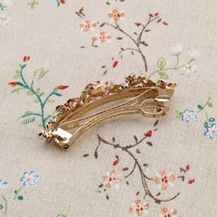 Colorful Flower Leaf French Barrette Hair Clip