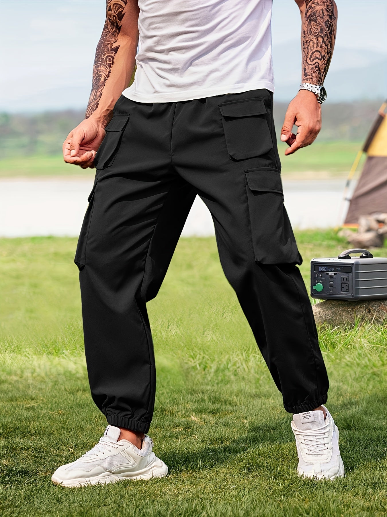 Classic Cargo Pants Men Casual Techwear Joggers Hip Hop Drawstring