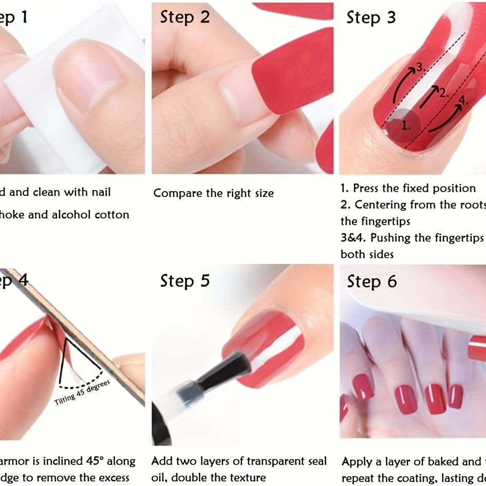 14 Sheets Gradient Glitter Nail Stickers Set