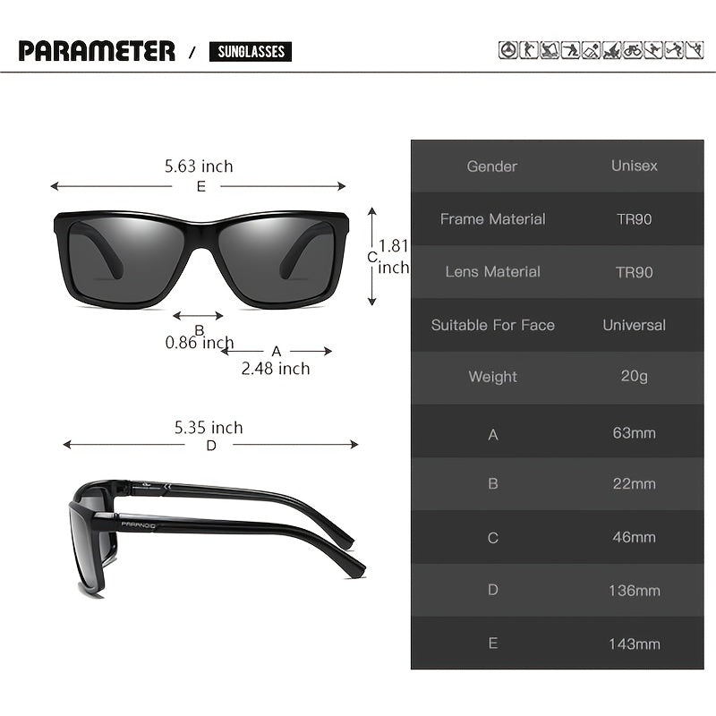 PARANOID Polarized Sunglasses For Men Women P8652