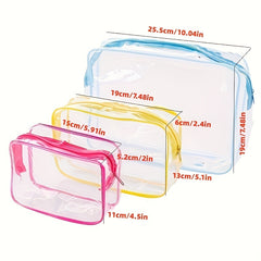 Waterproof Travel Makeup Bag Set Transparent Durable Storage Cosmetics