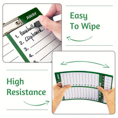 Dry Erase Coaches Clipboard with Baseball Coach Board & Marker