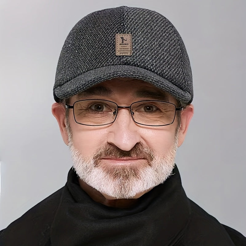 Meromibe Men's Winter Ear Warmer Baseball Cap Dad Cap Adjustable Sunscreen Hat