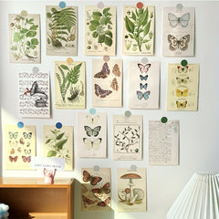 Vintage Collection Postcard Set Retro Style Nature & Ephemera Postcards