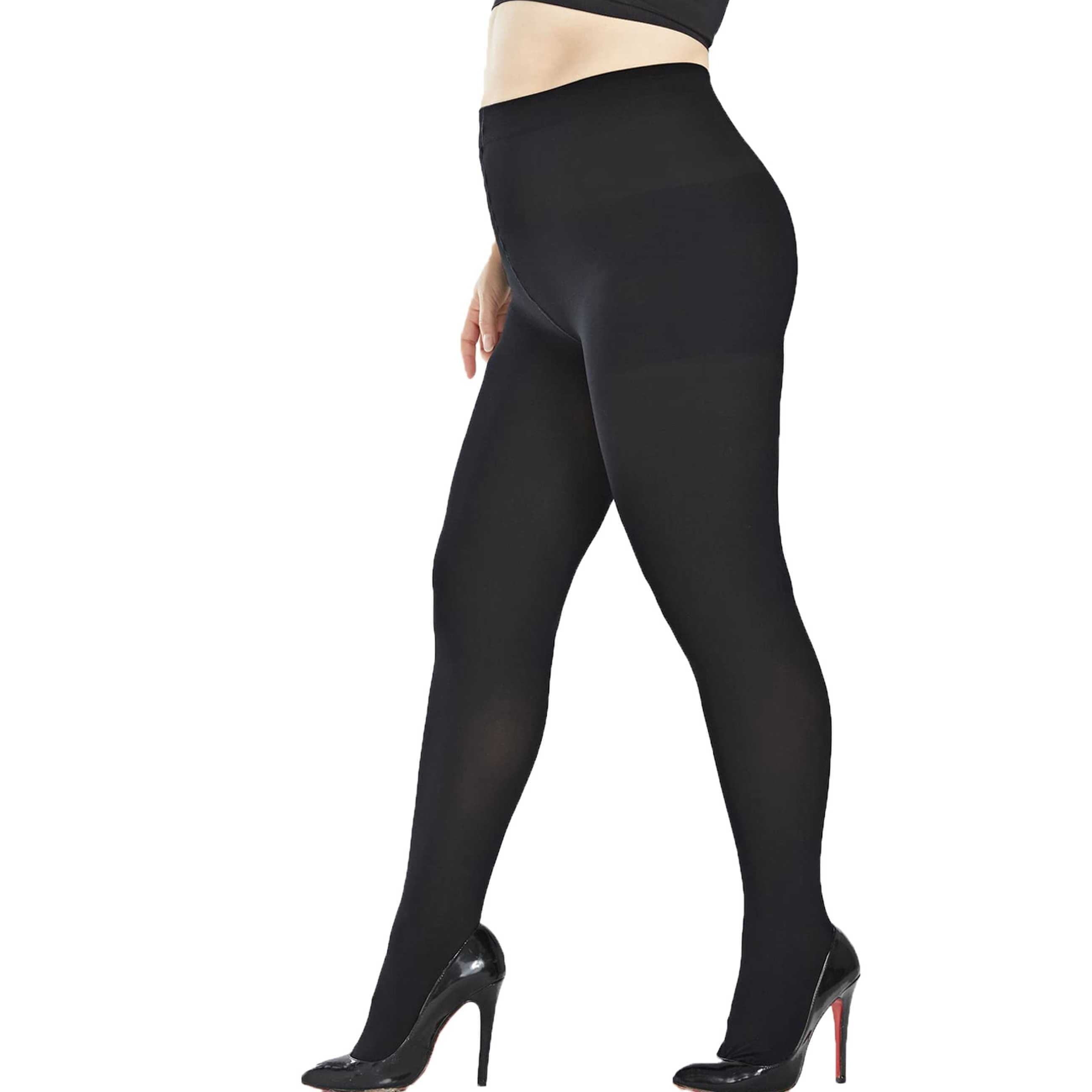 High Waist Control Top Footed Tights