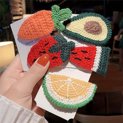 Cute Knit Fruit Hair Clips for Girls - Perfect Holiday Gift
