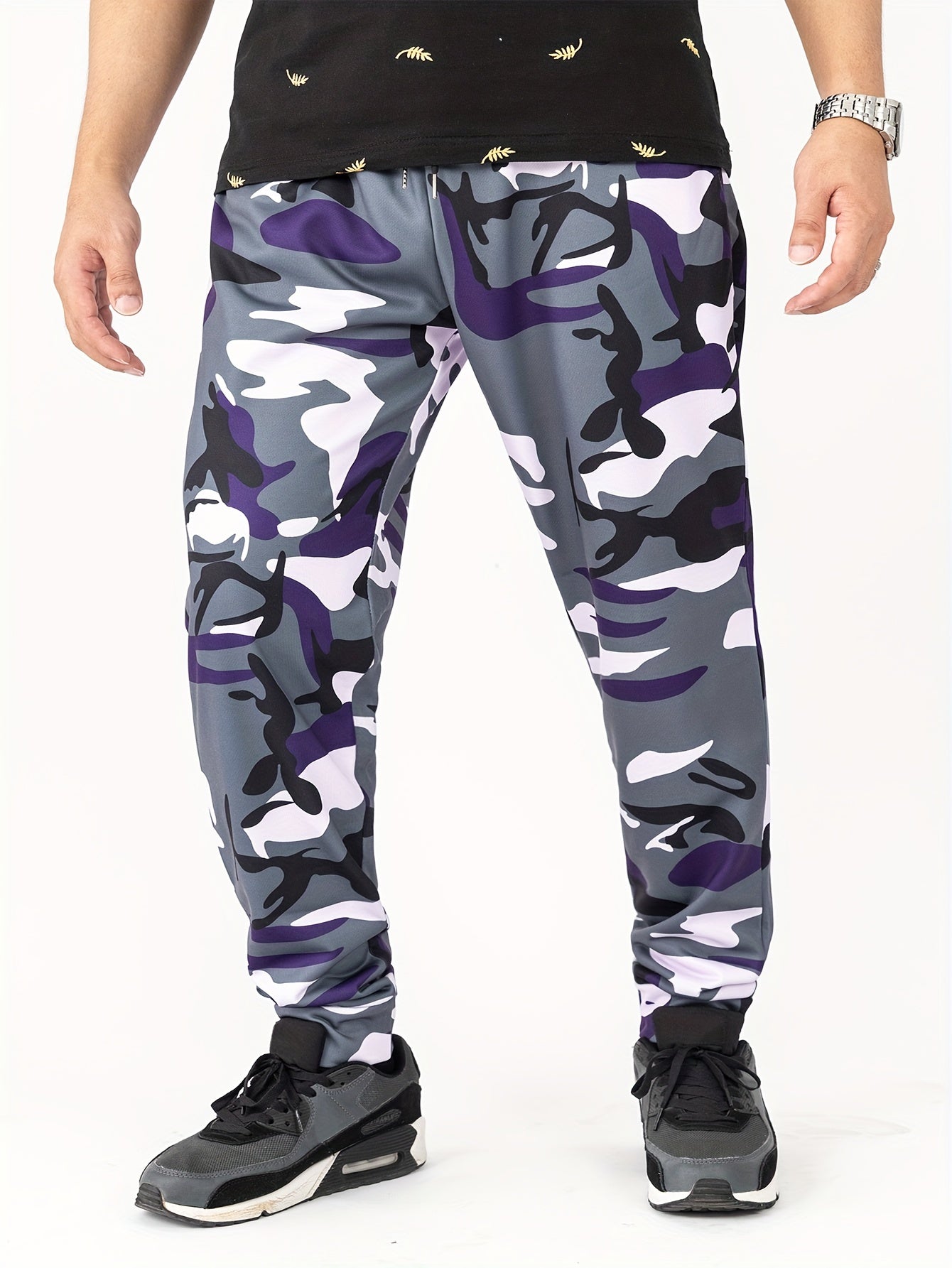 Men's Camo Drawstring Sweatpants Loose Fit Joggers