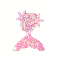 Mermaid Tail & Starfish Hair Clips for Baby Girls