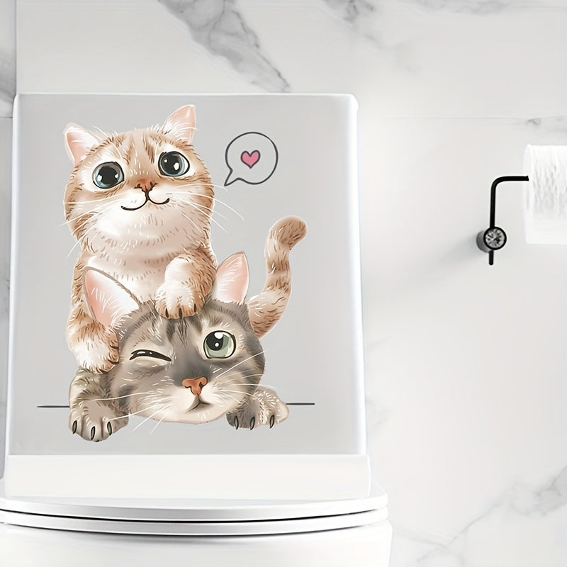 Cartoon Cat Kids Wall Stickers - Home Decor Self-Adhesive Decals