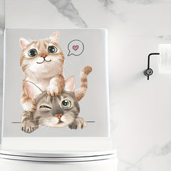 Cartoon Cat Kids Wall Stickers - Home Decor Self-Adhesive Decals