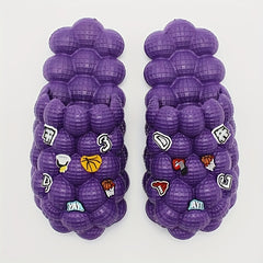 Men's Platform Bubble Slides with Charms Kids Outdoor Beach Shoes