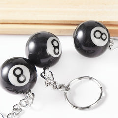No 8 Billiard Keychain - Billiards Gift, Souvenir, Pendant, 0.98in