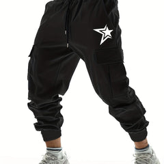 Star Pattern Cargo Pants Men's Joggers Outdoor